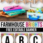 Free Farmhouse Banner For The Classroom – Modern Farmhouse With Classroom Banner Template