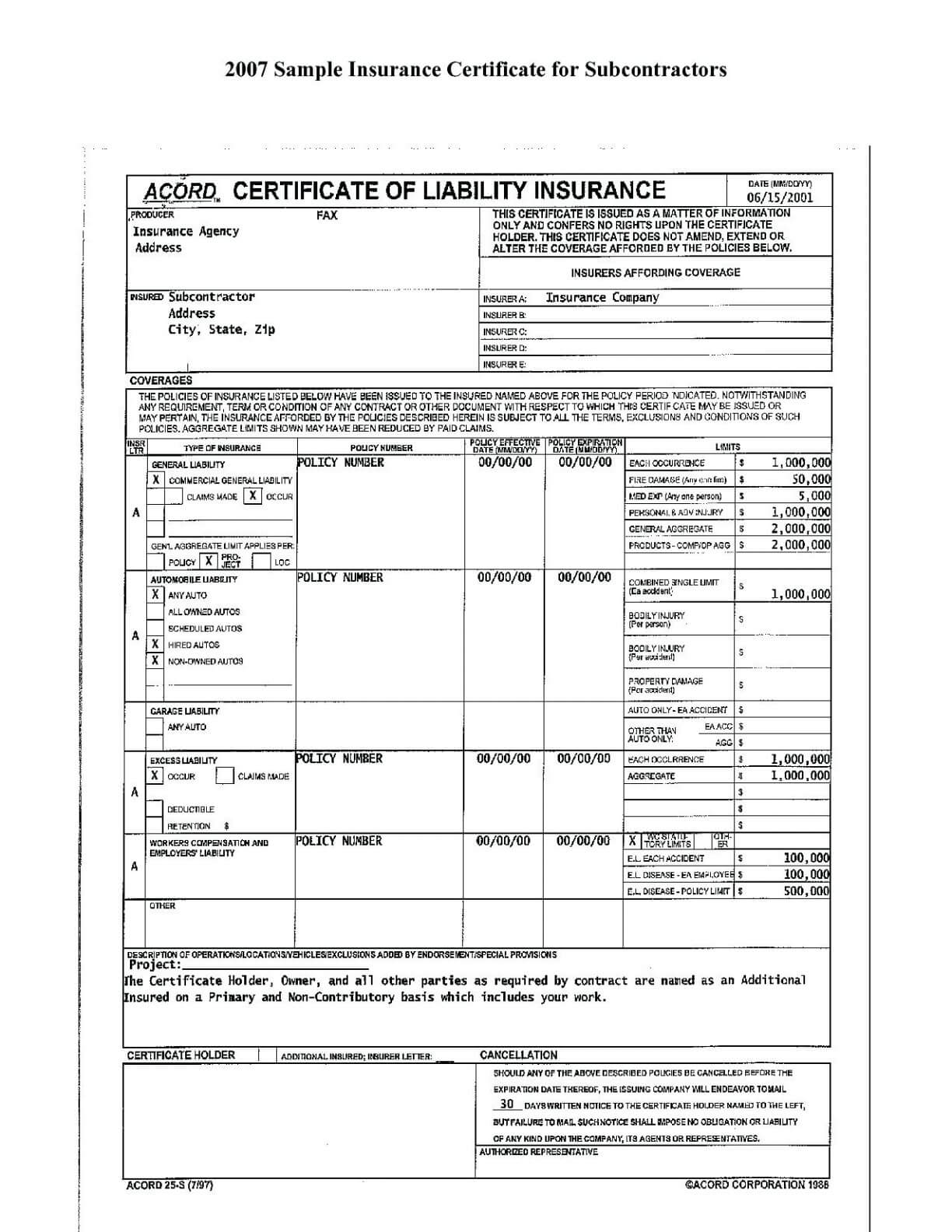 Free Fillable Acord Forms – Climatejourney With Regard To Chiropractic Travel Card Template