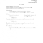 Free Freedemonstrationspeechoutlinetemplatepdf Demonstration For Speech Outline Template Word