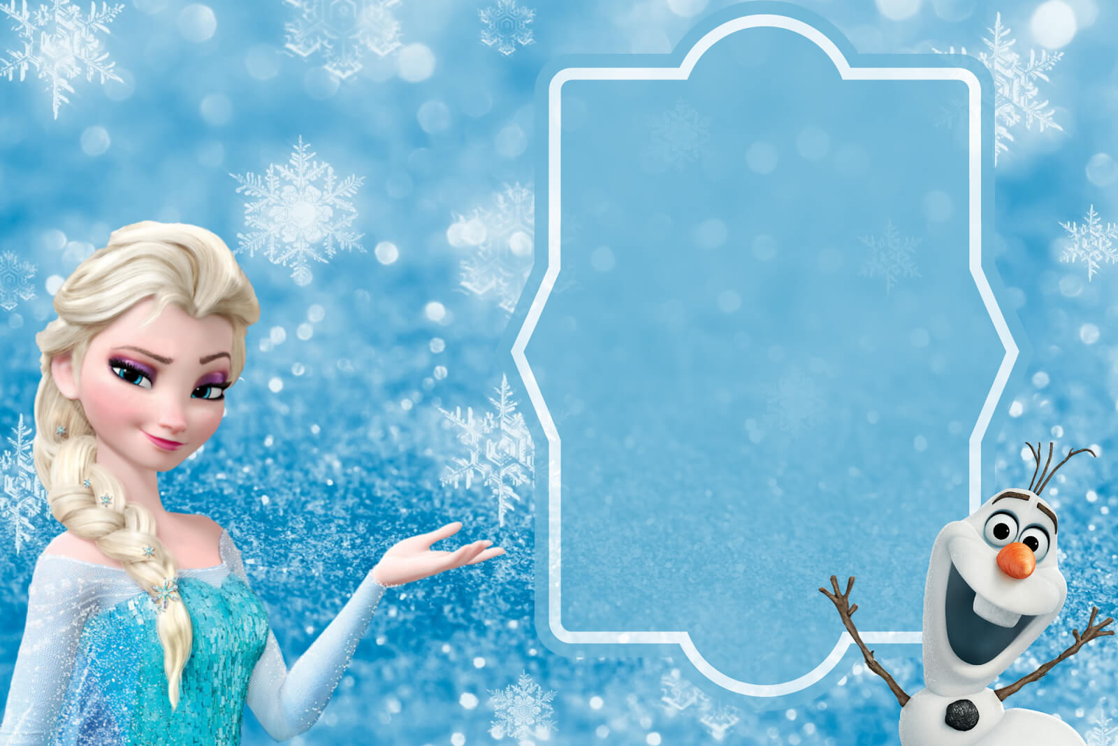 Free Frozen Party Invitation Template Download + Party Ideas pertaining to Frozen...