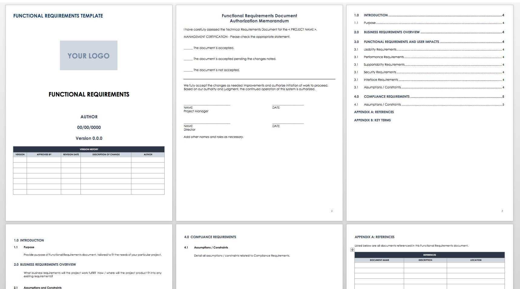 Free Functional Specification Templates | Smartsheet Throughout Report Specification Template