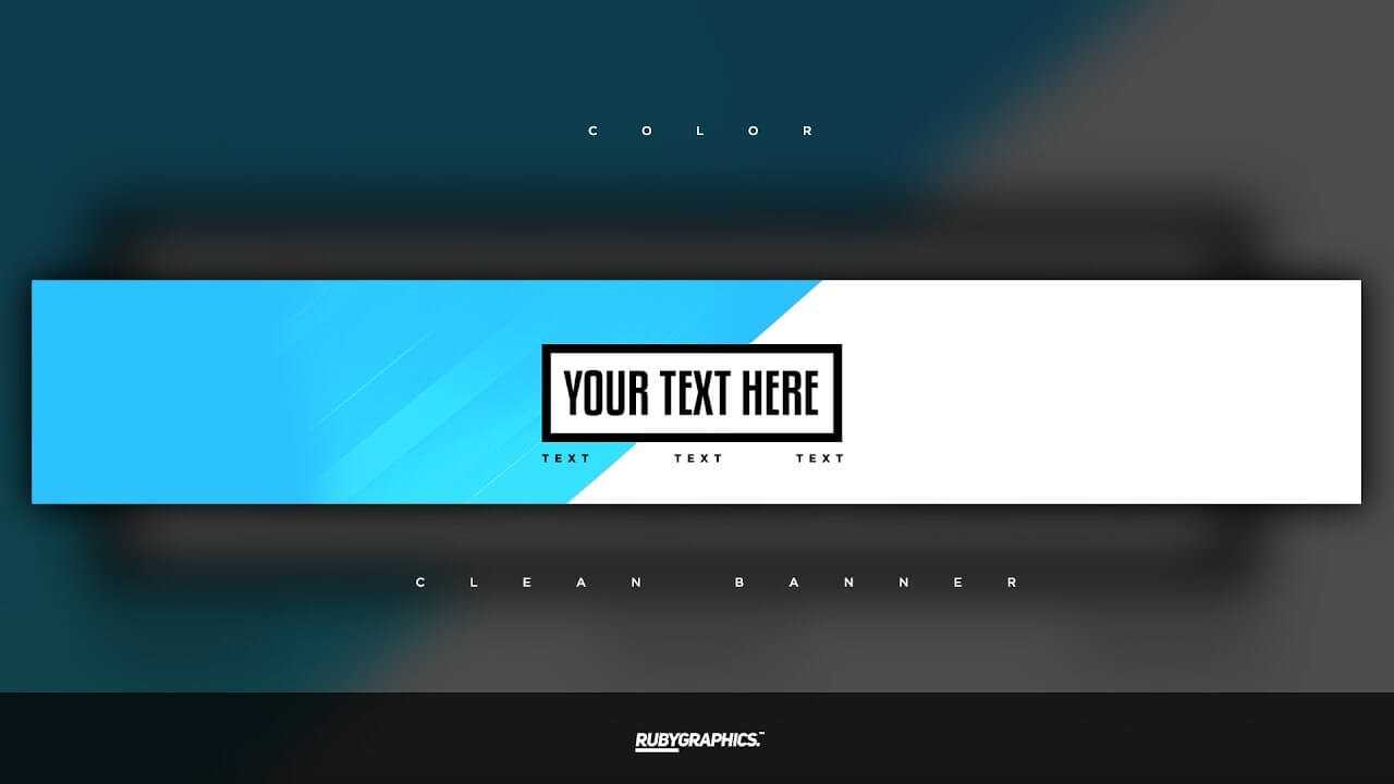 Free Gfx: Free Photoshop Banner Template: Clean 2D Custom Colors Banner  Design With Regard To Adobe Photoshop Banner Templates