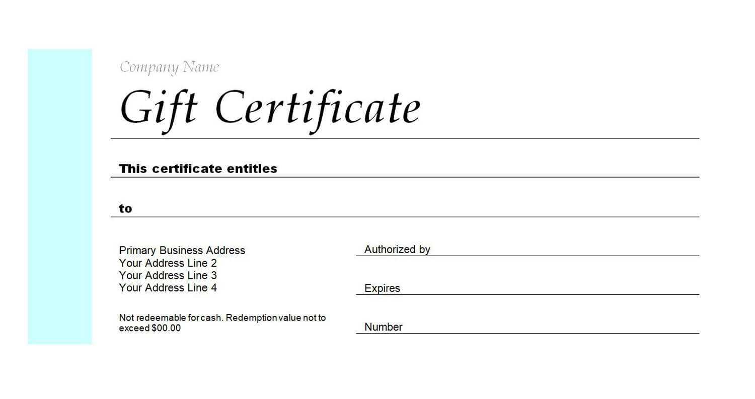 Free Gift Certificate Templates You Can Customize With Regard To Company Gift Certificate Template