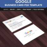 Free Google Interface Business Card Psd Template | Free In Name Card Photoshop Template