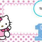 Free Hello Kitty 1St Birthday Invitation | Birthday For Hello Kitty Birthday Card Template Free