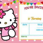 Free Hello Kitty Invitation | Free Printable Birthday For Hello Kitty Birthday Card Template Free