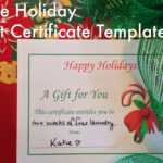 Free Holiday Gift Certificates Templates To Print | Tis The For Homemade Christmas Gift Certificates Templates