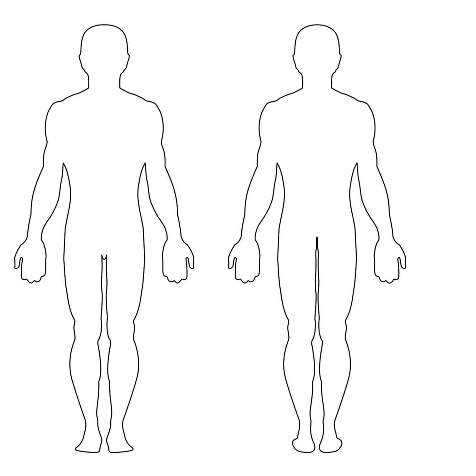 Free Human Body Outline Printable, Download Free Clip Art In Blank Body Map Template