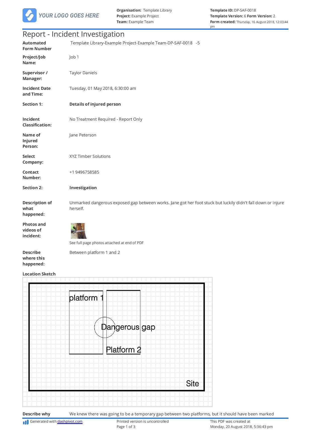 Free Incident Report Template (Better Than Word/excel/pdf Within Incident Report Register Template