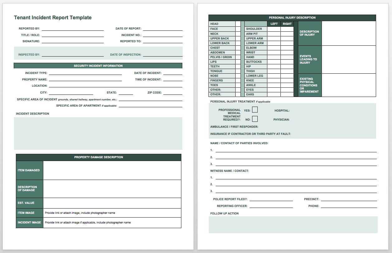 Free Incident Report Templates & Forms | Smartsheet For Incident Report Book Template