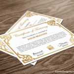 Free Indesign Certificate Template #1 | Free Indesign for Indesign Certificate Template