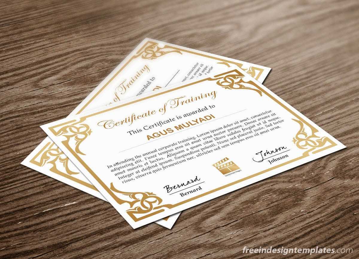 Free Indesign Certificate Template #1 | Free Indesign for Indesign Certificate Template