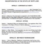 Free Maryland Corporate Bylaws Template | Pdf | Word | With Corporate Bylaws Template Word