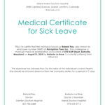 Free Medical Certificate For Sick Leave | Medical | Leave regarding Free Fake Medical Certificate Template