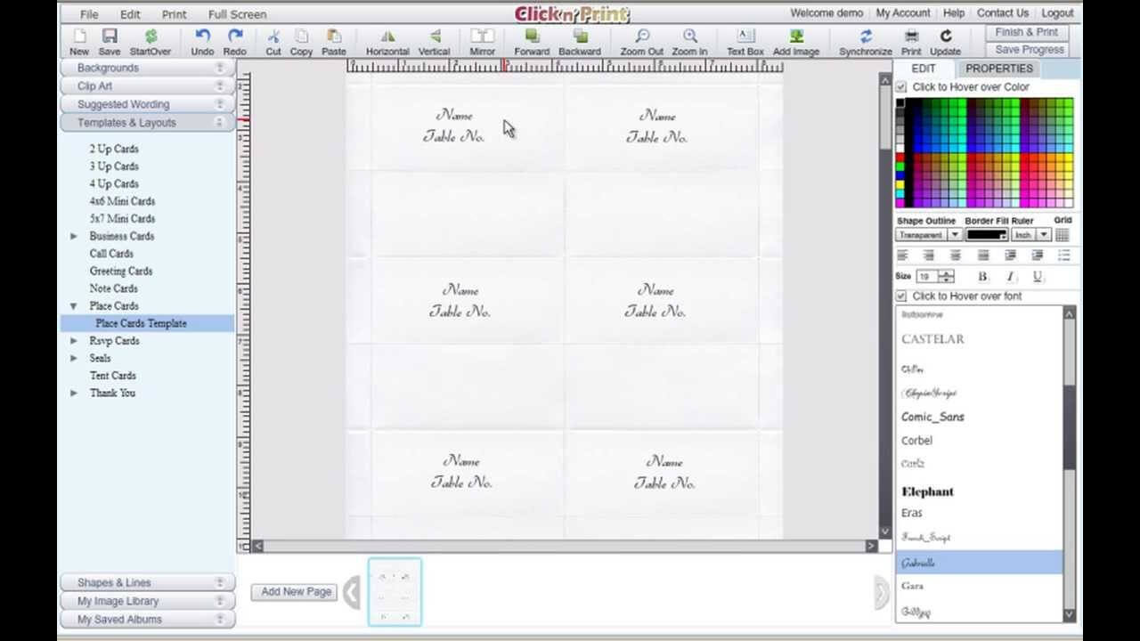 Free Microsoft Word Place Card Template – Dlword With Ms Word Place Card Template