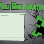 Free Minecraft Creeper Inspired Birthday Invitation With Minecraft Birthday Card Template