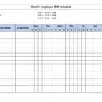 Free Monthly Work Schedule Template | Weekly Employee 8 Hour in Blank Monthly Work Schedule Template