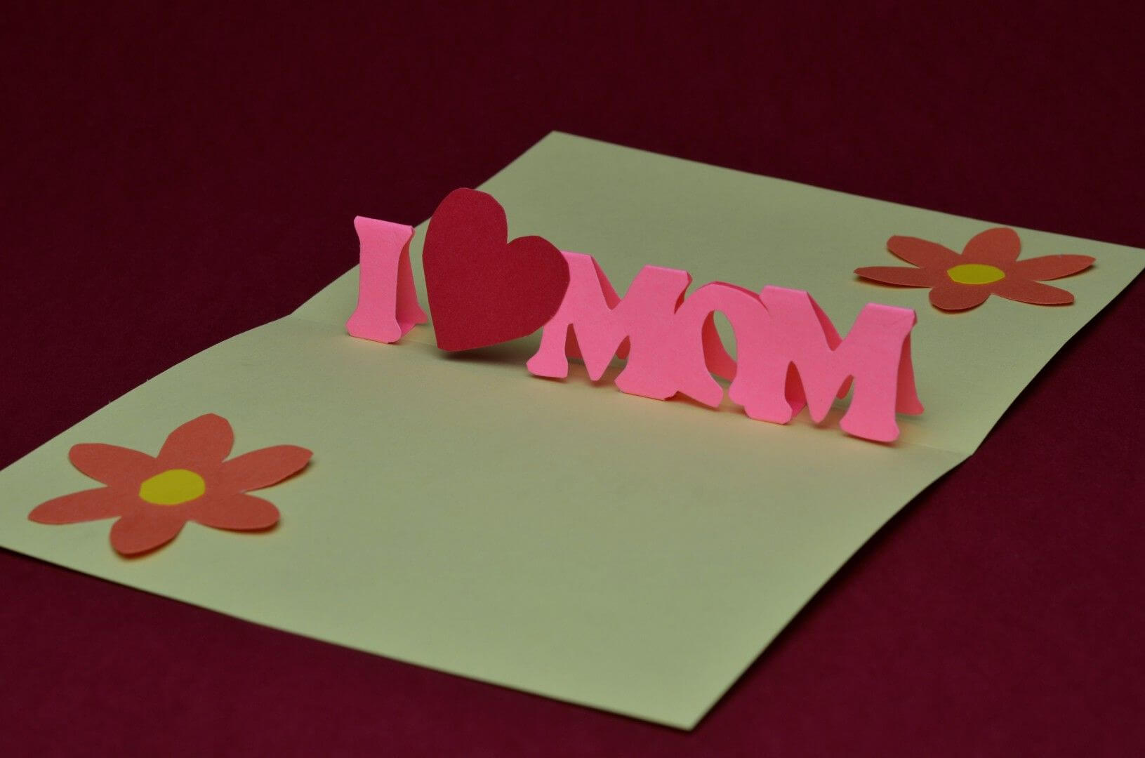 Free Mother's Day Pop Up Card Template And Tutorial | Places Inside I Love You Pop Up Card Template