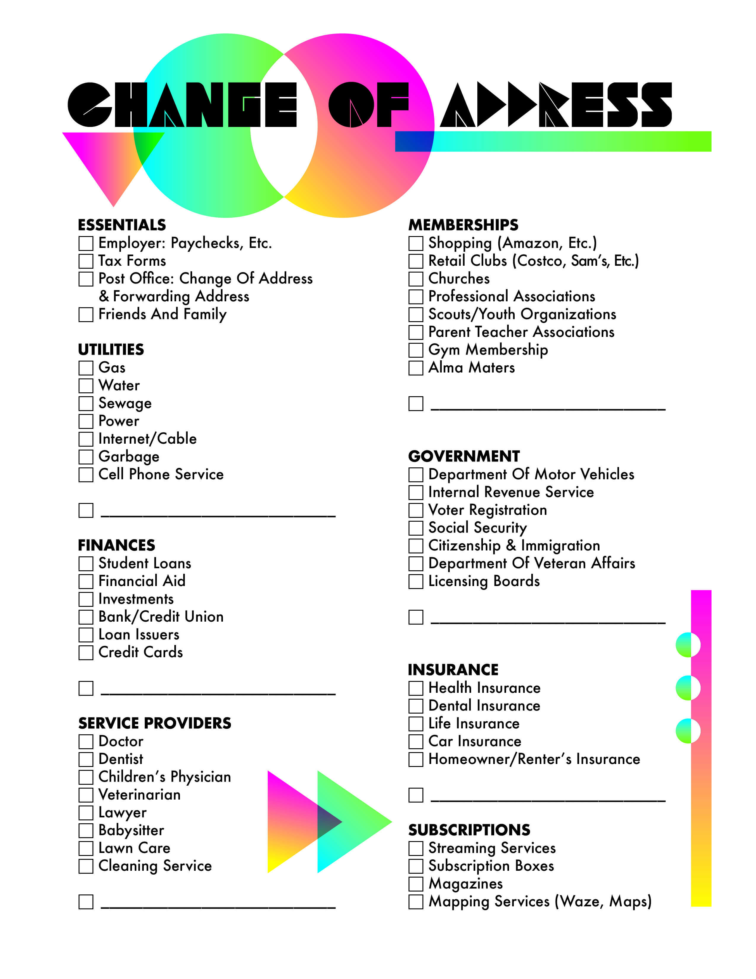 Free Moving Checklist Printable | This Change Of Address In Free Moving House Cards Templates