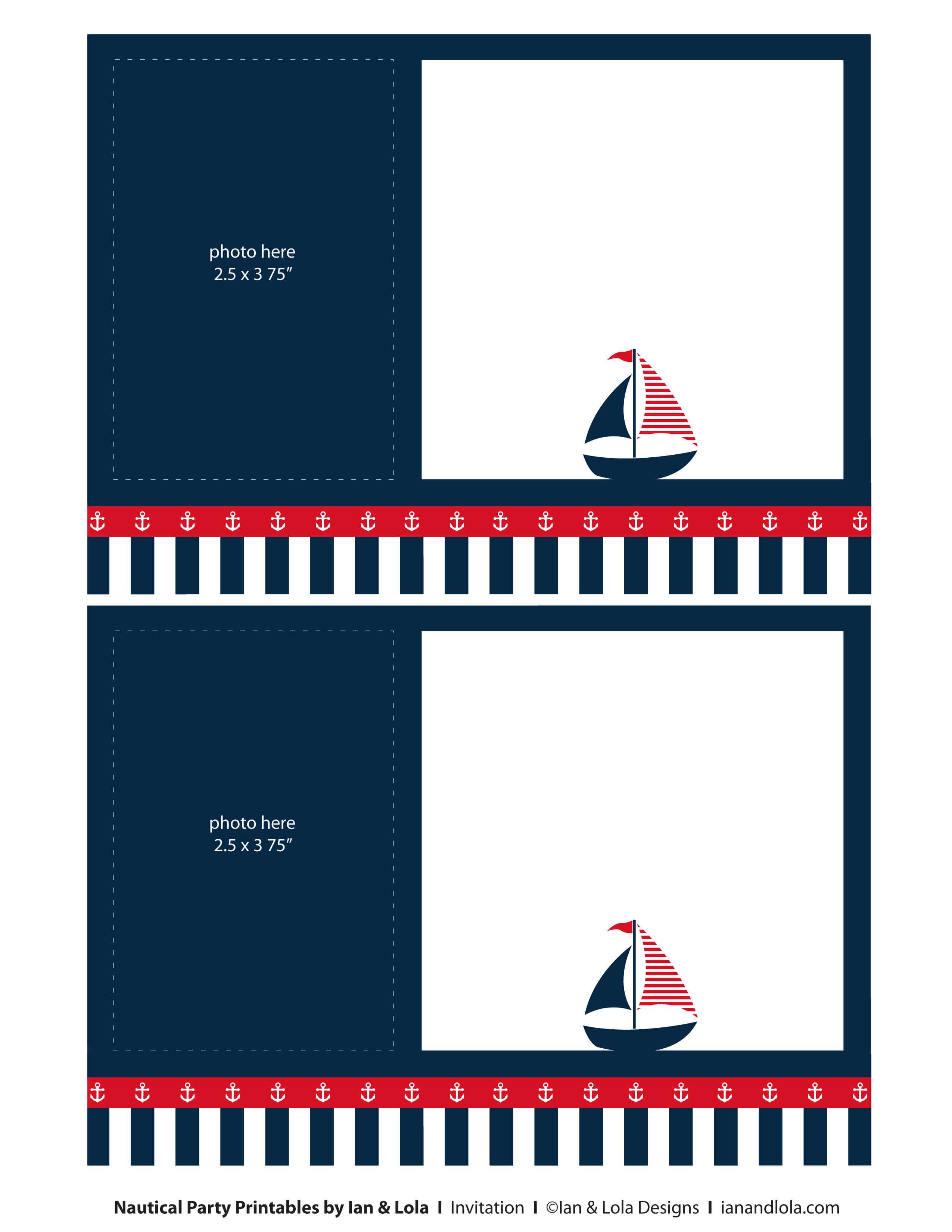 Free Nautical Party Printables From Ian & Lola Designs Intended For Nautical Banner Template