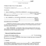 Free New Jersey Llc Operating Agreement Templates – Pdf Inside Llc Annual Report Template