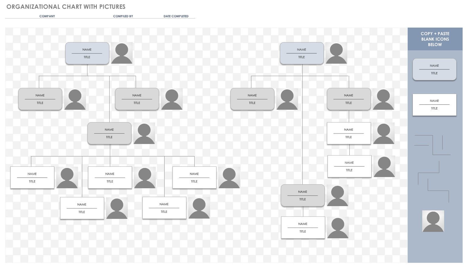 Free Org Chart Templates For Excel | Smartsheet Inside Free Blank Organizational Chart Template