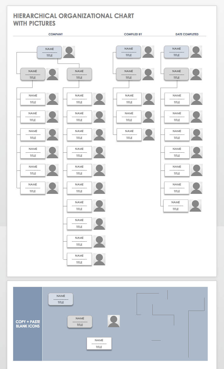 Free Organization Chart Templates For Word | Smartsheet Within Free Blank Organizational Chart Template