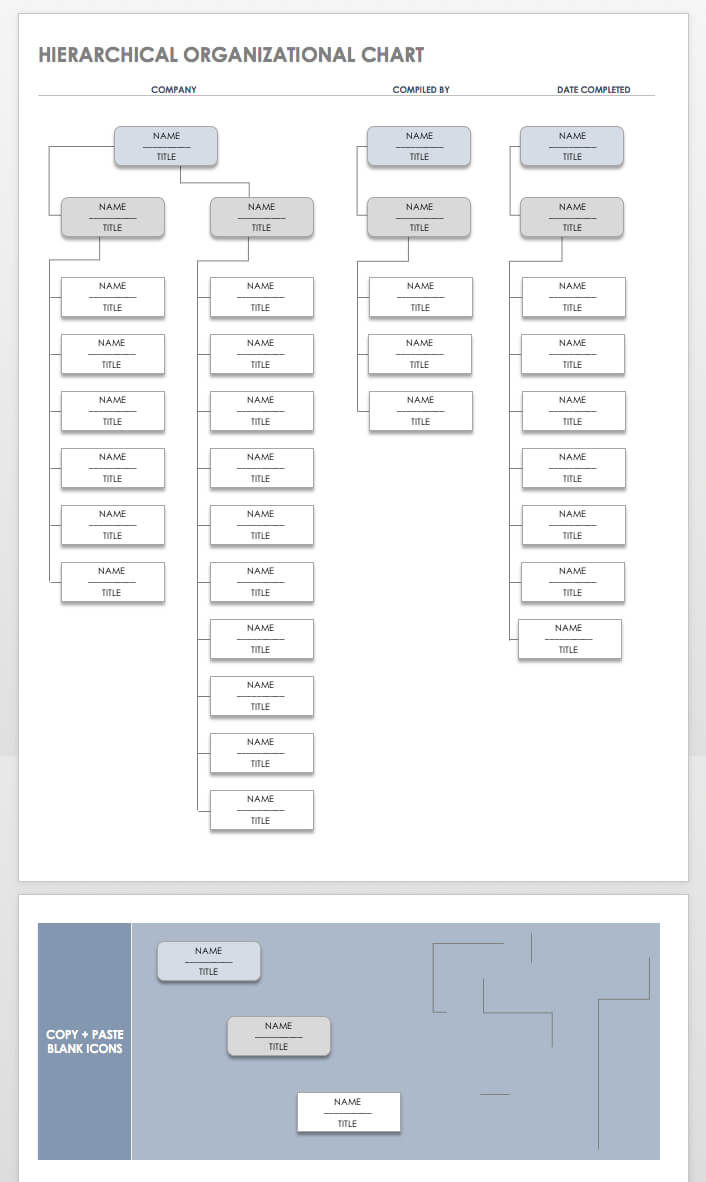 Free Organization Chart Templates For Word | Smartsheet Within Word Org Chart Template