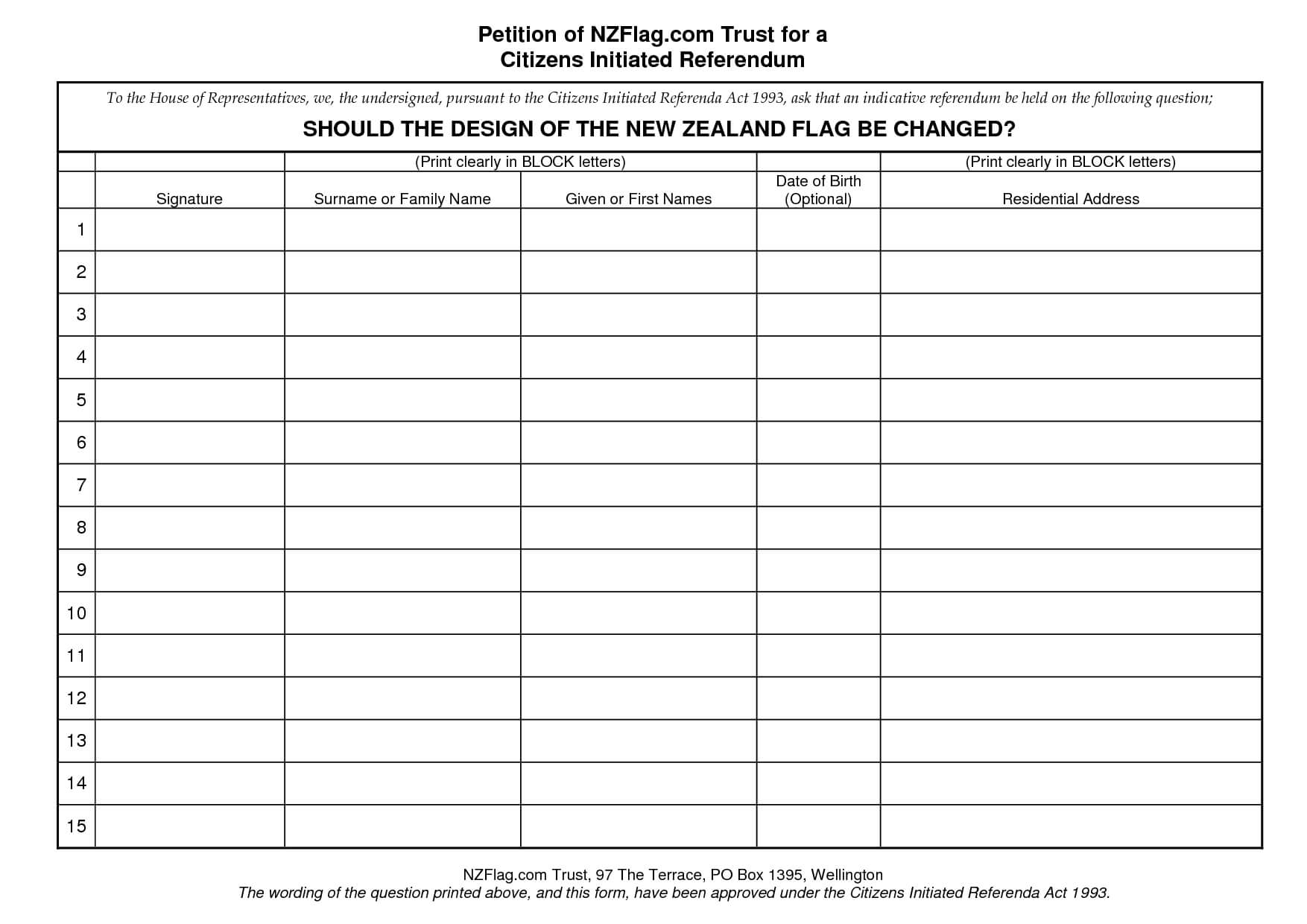 Free Petition Template To Print | Resume Moves That Can Help Pertaining To Blank Petition Template