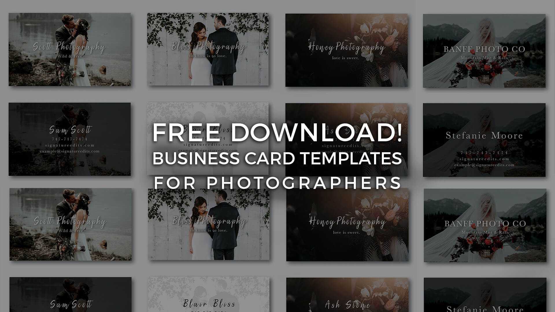 Free Photographer Business Card Templates! – Signature Edits Pertaining To Free Business Card Templates For Photographers