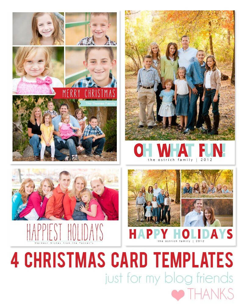 Free Photoshop Holiday Card Templates From Mom And Camera Inside Free Christmas Card Templates For Photoshop