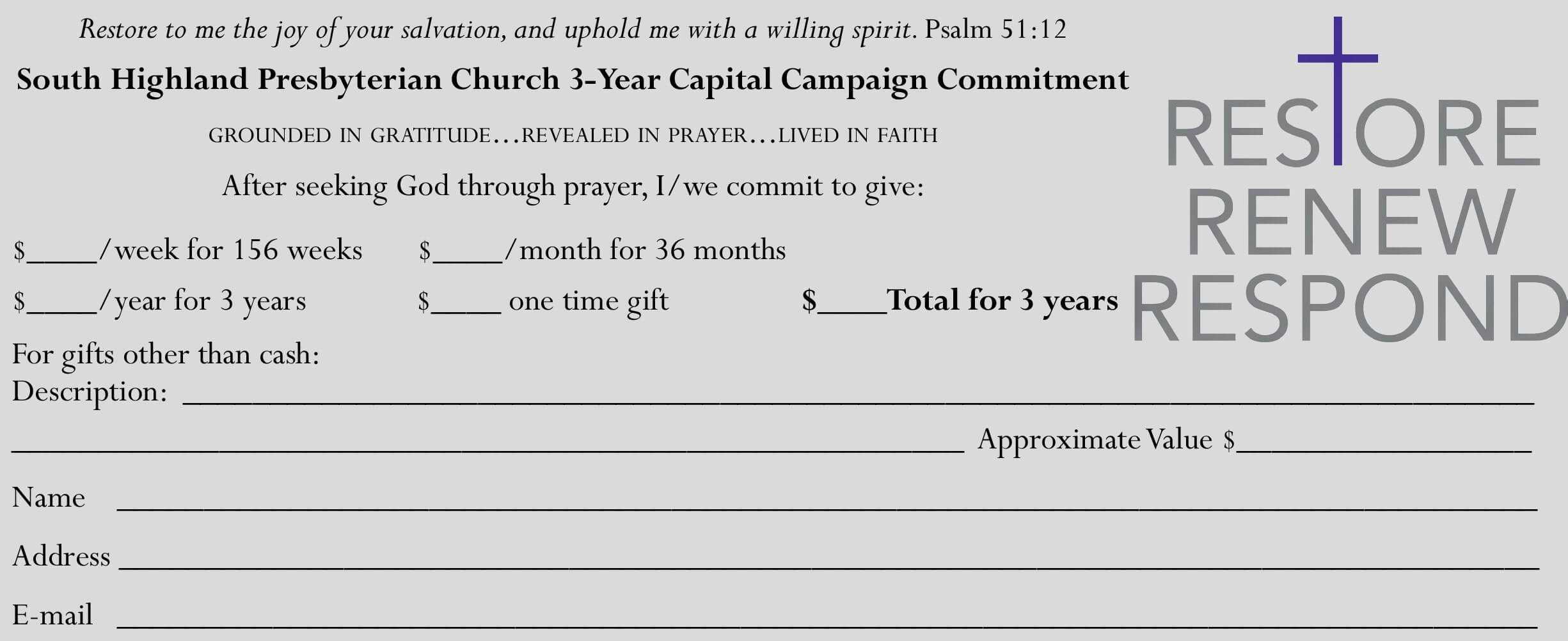 Free Pledge Card Template | Wesleykimlerstudio In Pledge Card Template For Church