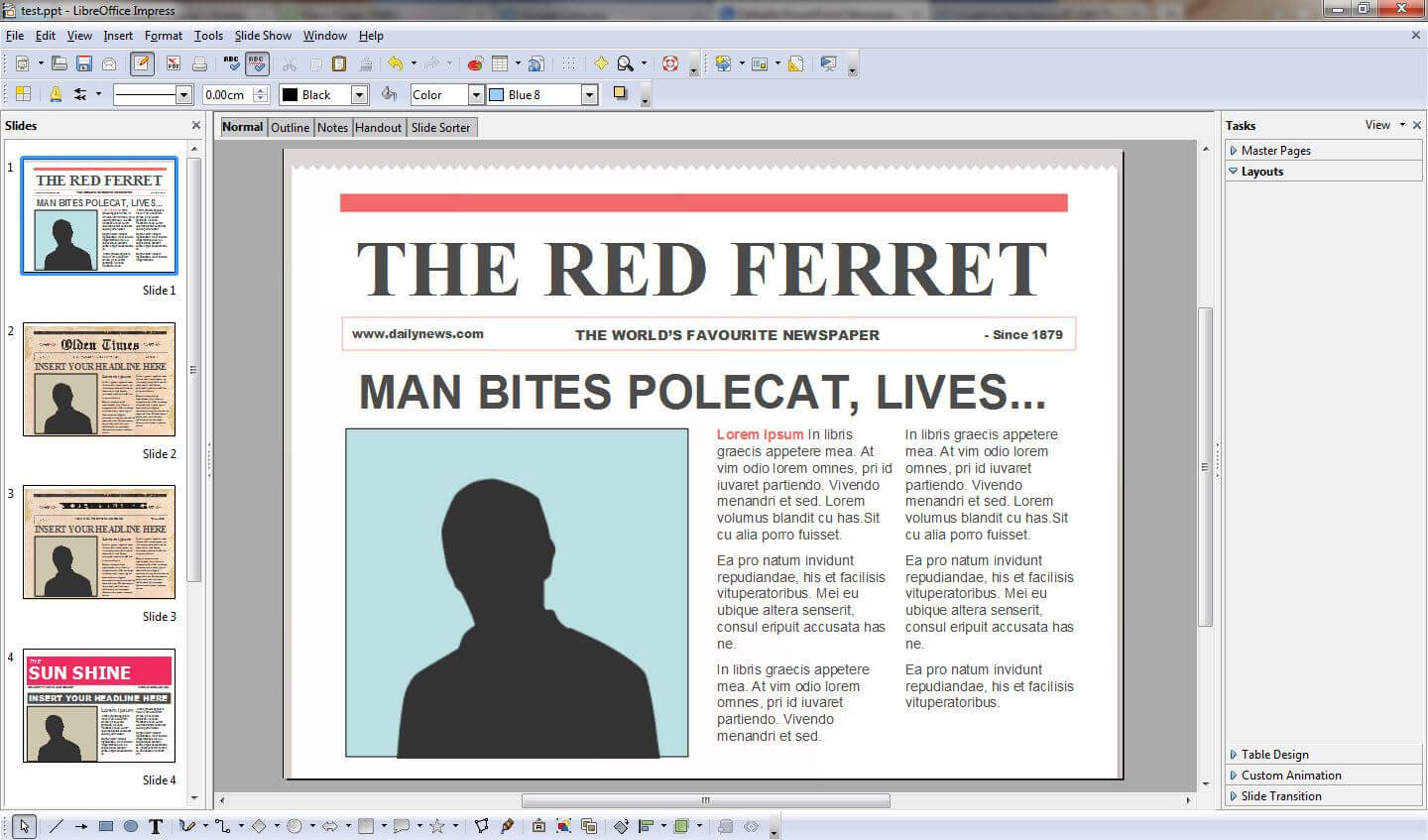 Free Powerpoint Newspaper Templates Turns You Into An Inside Newspaper Template For Powerpoint