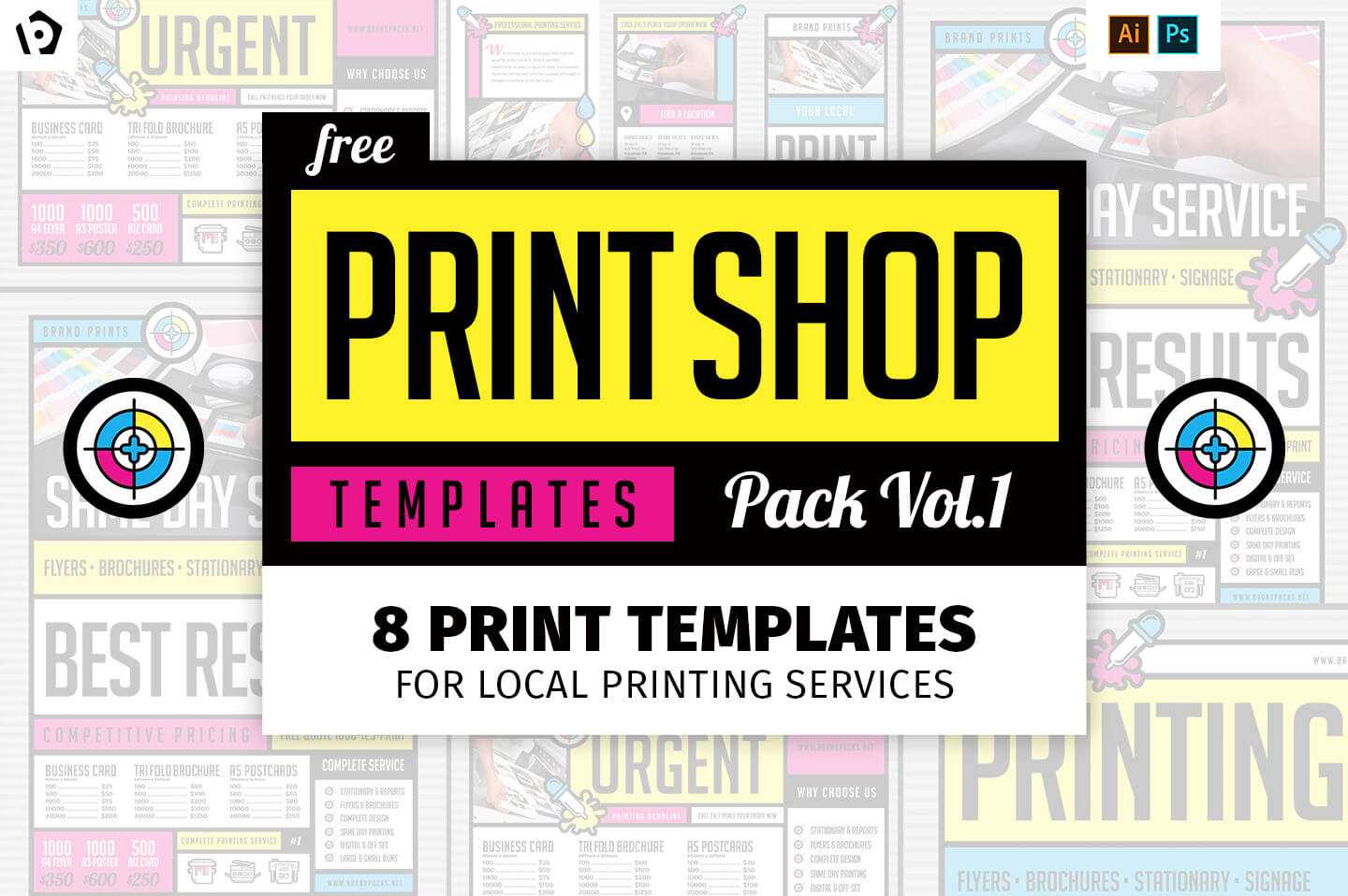 Free Print Shop Templates For Local Printing Services For Template For Cards To Print Free