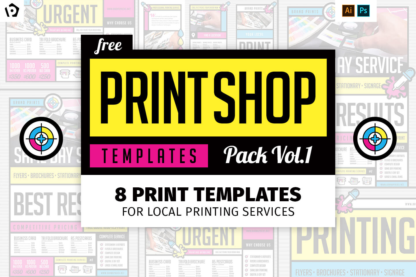 Free Print Shop Templates For Local Printing Services In Free Templates For Cards Print