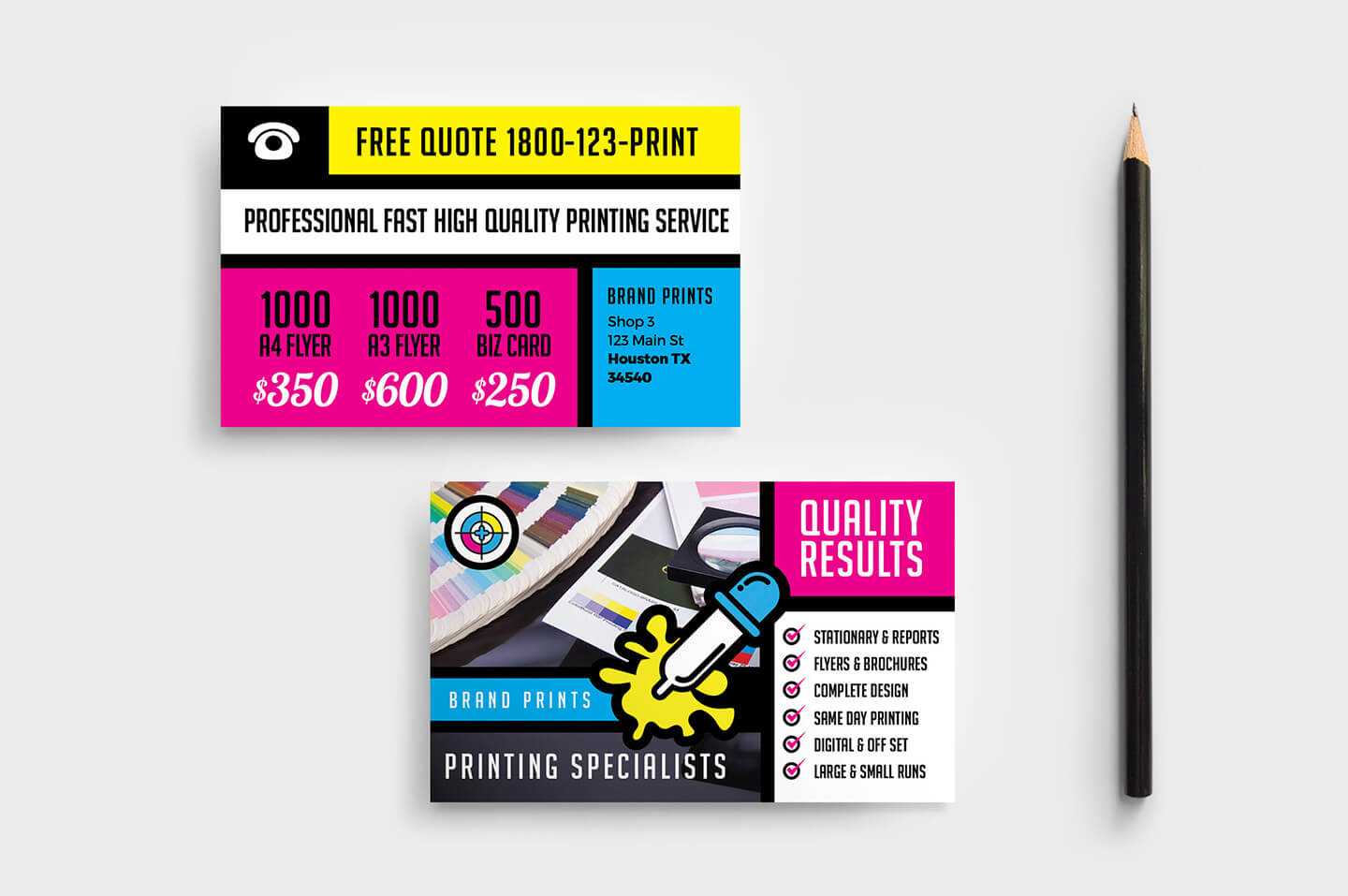 Free Print Shop Templates For Local Printing Services With Free Templates For Cards Print