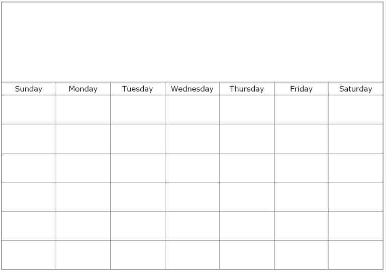 Free Printable 1 Month Calendar | You Can Find This Calendar throughout ...
