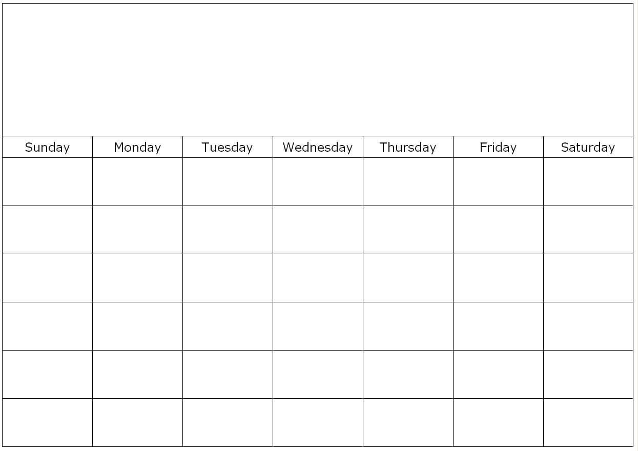 Free Printable 1 Month Calendar | You Can Find This Calendar Throughout Blank One Month Calendar Template