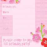 Free Printable 1St Birthday Invitations For Boys And Girls With Regard To First Birthday Invitation Card Template