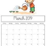 Free Printable 2019 Calendar – Print Yours Here | Kiddycharts In Blank Calendar Template For Kids