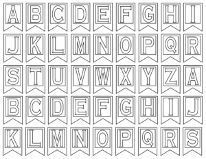 Free Printable Alphabet Letters | Banner Flag Letter Pdf with Letter ...