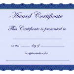 Free Printable Award Certificate Borders |  Award In Free Printable Certificate Of Achievement Template