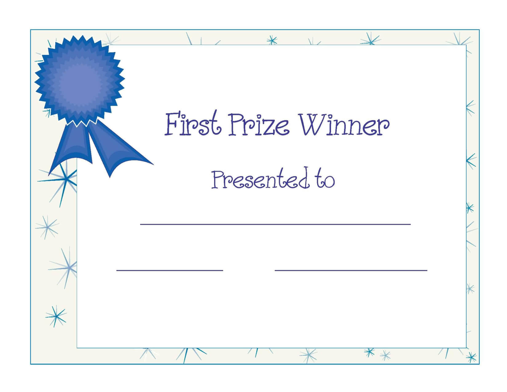 Free Printable Award Certificate Template | Free Printable For First Place Certificate Template