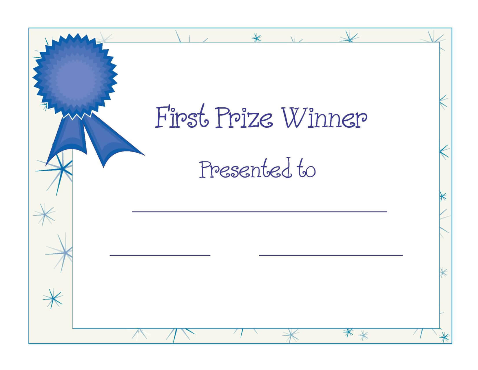 Free Printable Award Certificate Template | Free Printable With Regard To First Place Award Certificate Template
