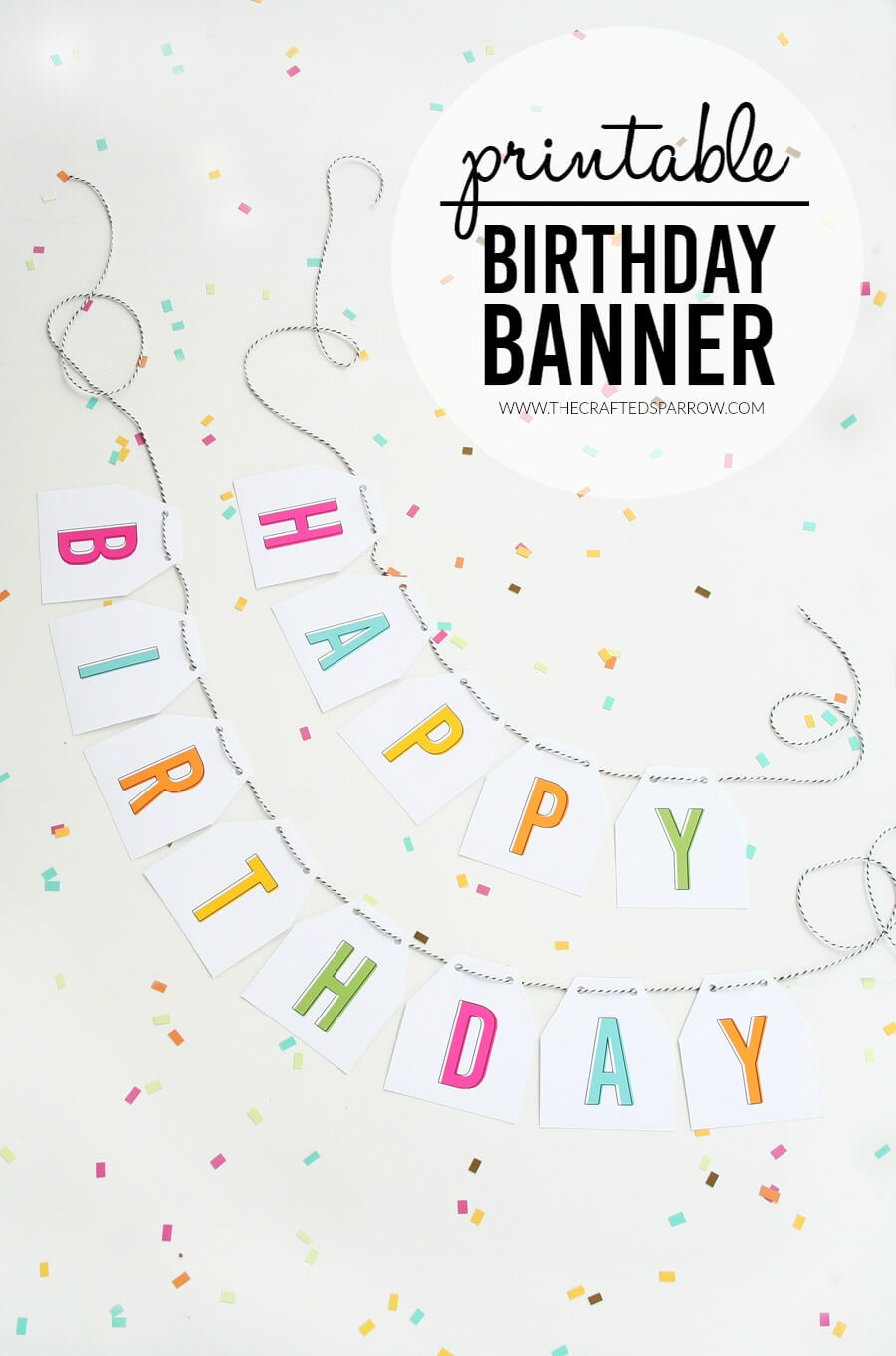 Free Printable Birthday Banners – The Girl Creative Throughout Diy Birthday Banner Template