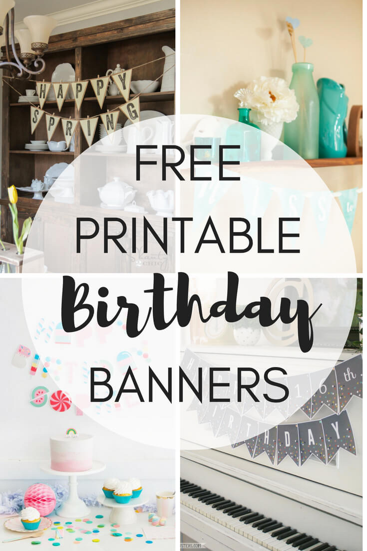 Free Printable Birthday Banners – The Girl Creative With Regard To Diy Banner Template Free