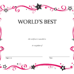 Free Printable Blank Award Certificate Templates Chainimage For Generic Certificate Template
