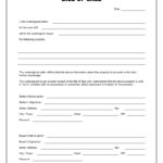 Free Printable Blank Bill Of Sale Form Template – As Is Bill With Regard To Car Bill Of Sale Word Template