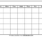 Free Printable Blank Calendar | 123Calendars Within Blank Calander Template