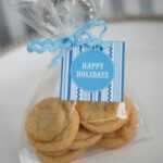 Free Printable: Blue And White Holiday Cookie Exchange Regarding Cookie Exchange Recipe Card Template